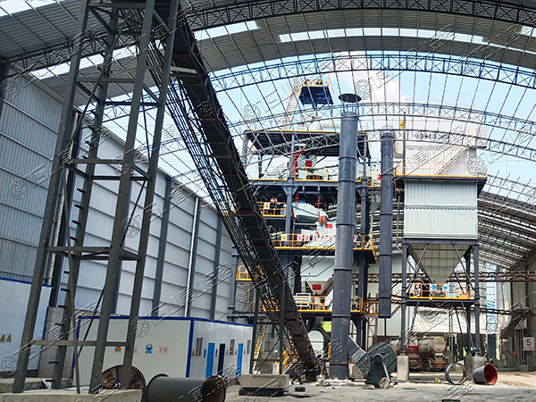 石粉料不用水洗砂，上套干法制砂樓